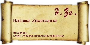 Halama Zsuzsanna névjegykártya